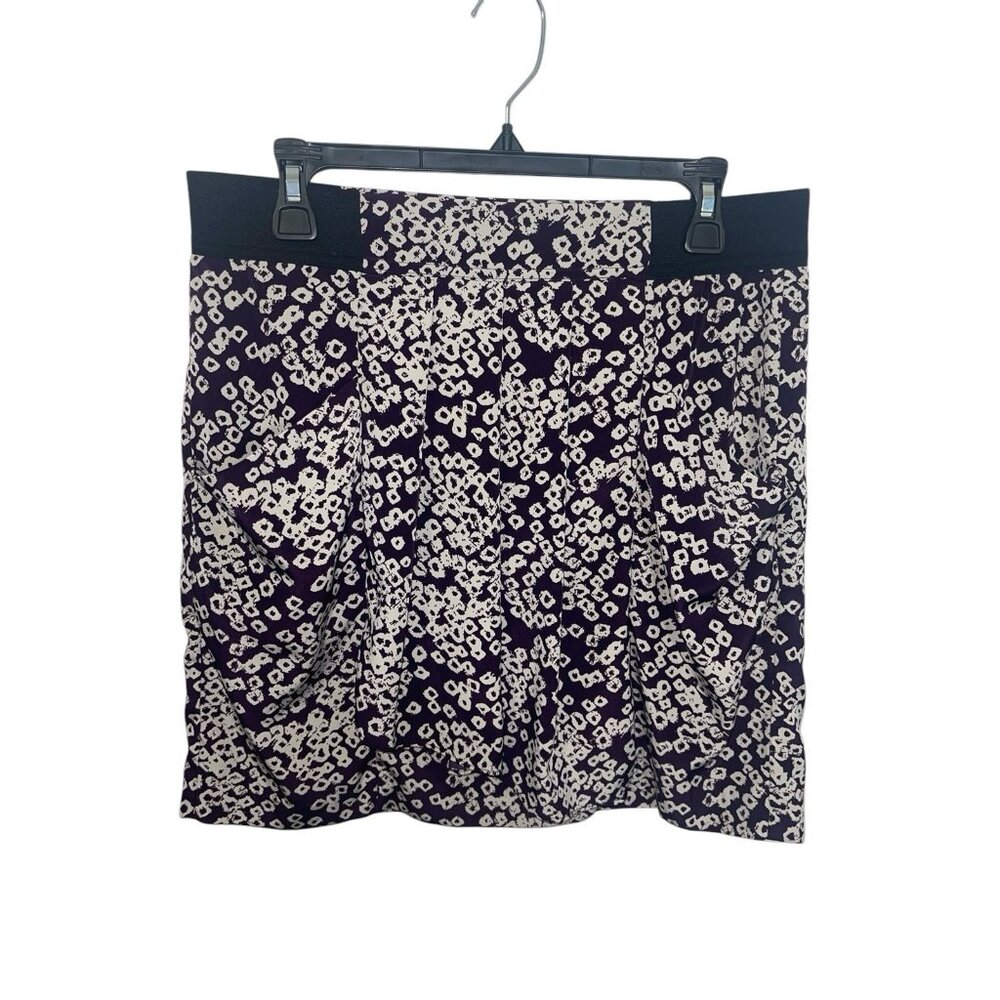 GAP Women's Size 6 Purple Geometric Pleated Front Skirt with Pockets